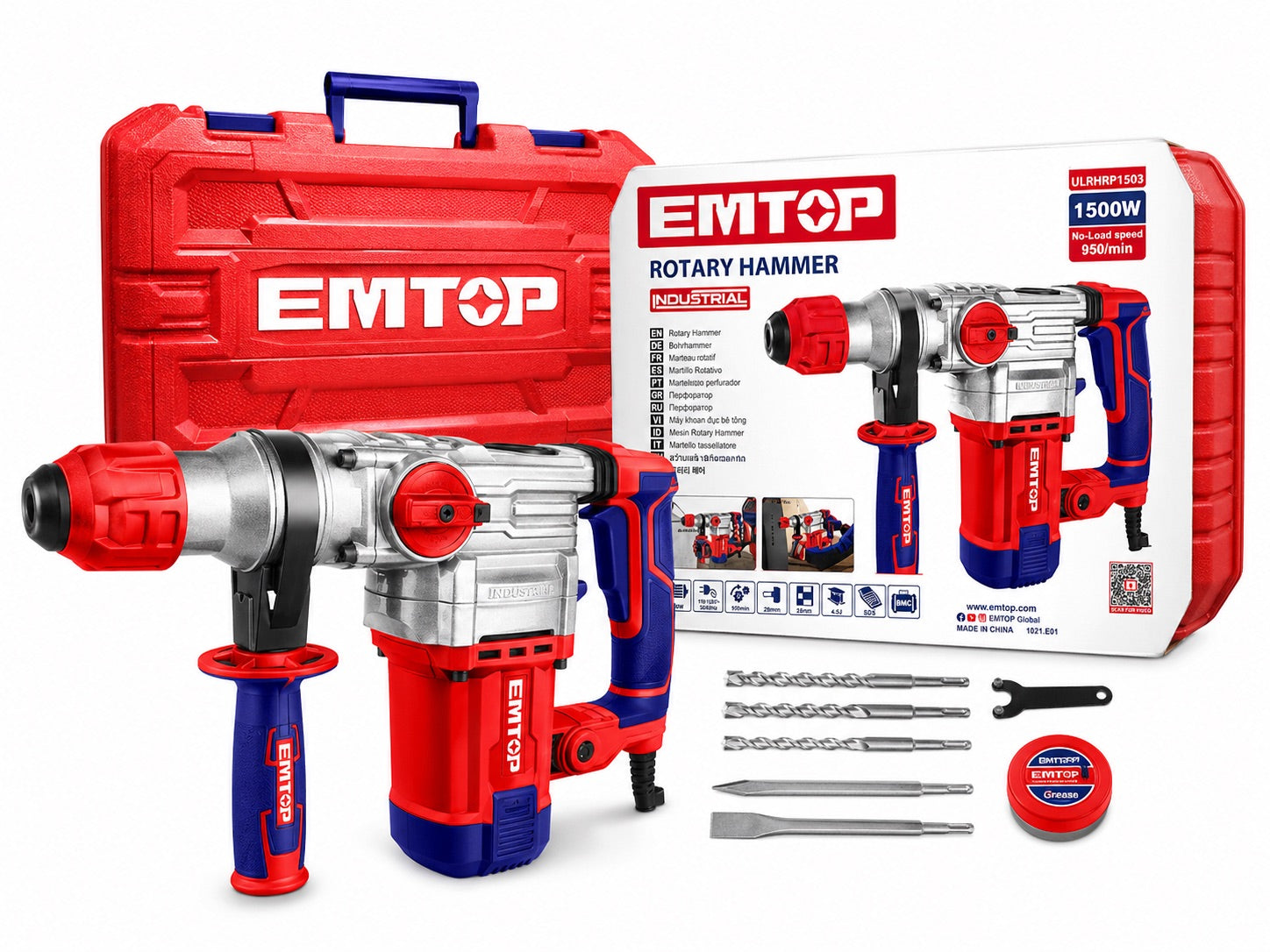 Emtop 1500 W Rotary Hammer
